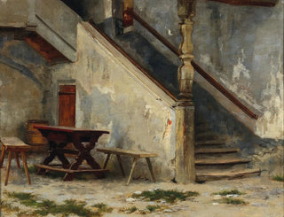 Flur mit Treppe - Franz von Defregger — Ansicht des Kunstwerks