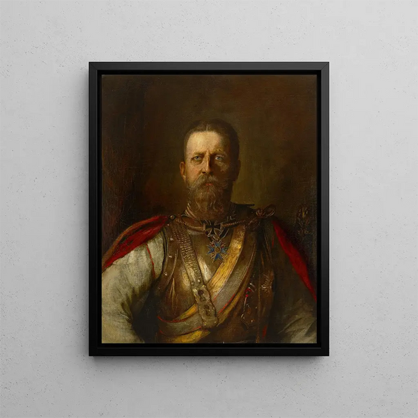 Der Kronprinz Friedrich Wilhelm, später Friedrich III., Deutscher Kaiser und König von Preußen - Franz von Lenbach — gerahmtes Bild an der Wand