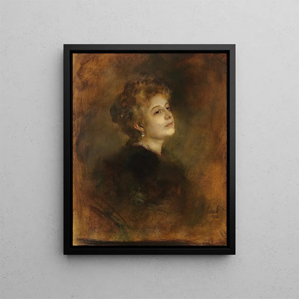 Lily von Poschinger - Franz von Lenbach — gerahmtes Bild an der Wand