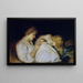 Magdalena von Lenbach mit ihren Töchtern Erika und Marion - Franz von Lenbach — gerahmtes Bild an der Wand