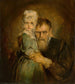 Selbstporträt mit seiner Tochter Marion - Franz von Lenbach — Ansicht des Kunstwerks