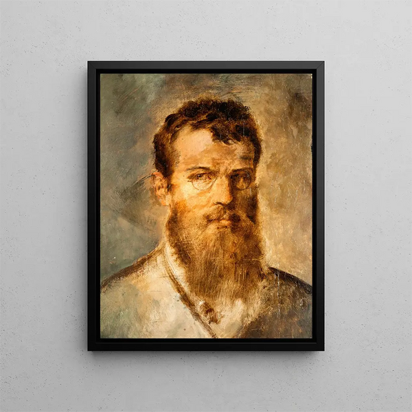 Selbstporträt - Franz von Lenbach — gerahmtes Bild an der Wand