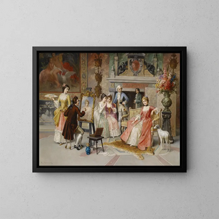 Portrait des Malers - Franz von Persoglia — gerahmtes Bild an der Wand