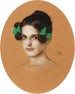 Portrait der Tochter Marie mit grünen Bändern - Franz von Stuck — Ansicht des Kunstwerks