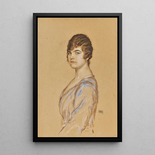 Franz von Stuck - Girl in a Blue Dress.webp