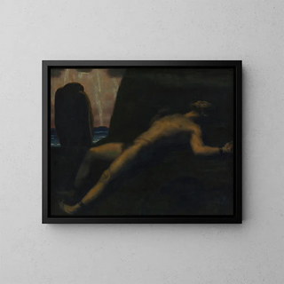 Prométhée - Franz von Stuck — gerahmtes Bild an der Wand