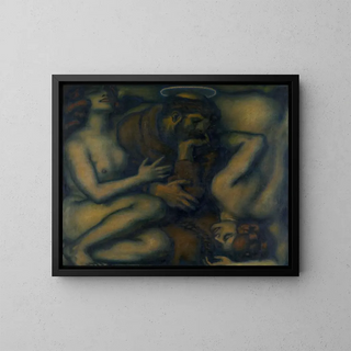 Tentation - Franz von Stuck — gerahmtes Bild an der Wand