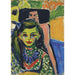 Fränzi vor einem geschnitzten Stuhl - Ernst Ludwig Kirchner — in einem Innenraum präsentiert