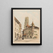 Fribourg Schweiz Tour St Nicolas zwischen der Großen Straße - Frédéric François d'Andiran — gerahmtes Bild an der Wand