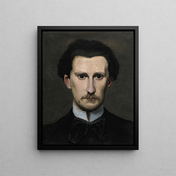 Fragment des Porträts von Edmond Maître - Frédéric Bazille — gerahmtes Bild an der Wand