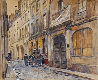 Eingang des alten Friedhofs Saint-André, 13 rue Suger, im Jahr 1906, 6. Arrondissement - Frédéric Houbron — Ansicht des Kunstwerks