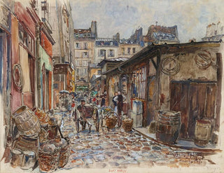 Der Markt der roten Kinder im Westen bei Regen im Jahr 1907, 3. Bezirk - Frédéric Houbron — Ansicht des Kunstwerks