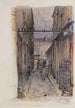 Rue des Oiseaux Marché des Enfants Rouges am Abend 3. Arrondissement - Frédéric Houbron — Ansicht des Kunstwerks