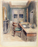 Schlafzimmer des bewohnten Hauses von Honoré de Balzac - Frédéric Léon — Ansicht des Kunstwerks