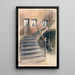 Treppe des bewohnten Hauses von Honoré de Balzac - Frédéric Léon — gerahmtes Bild an der Wand