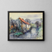 Landschaft mit einem Häuschen - Frederic Charles Vipond Ede — gerahmtes Bild an der Wand