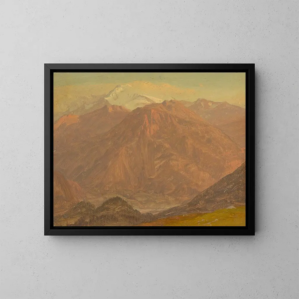 Berge von Kolumbien oder Ecuador - Frederic Edwin Church — gerahmtes Bild an der Wand