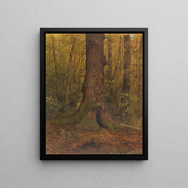 In den Wäldern, wahrscheinlich im Maine - Frederic Edwin Church — gerahmtes Bild an der Wand