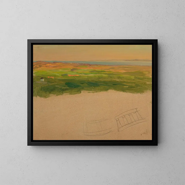 Landschaft bei Syrien oder Griechenland - Frederic Edwin Church — gerahmtes Bild an der Wand