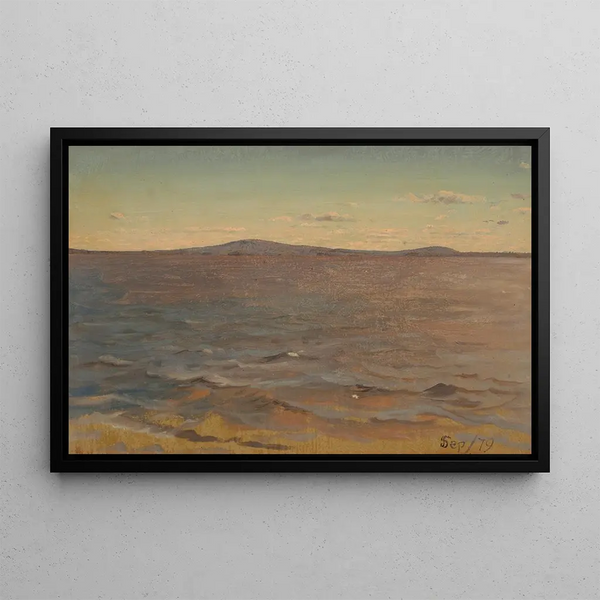 Wellen an der Küste von Maine - Frederic Edwin Church — gerahmtes Bild an der Wand