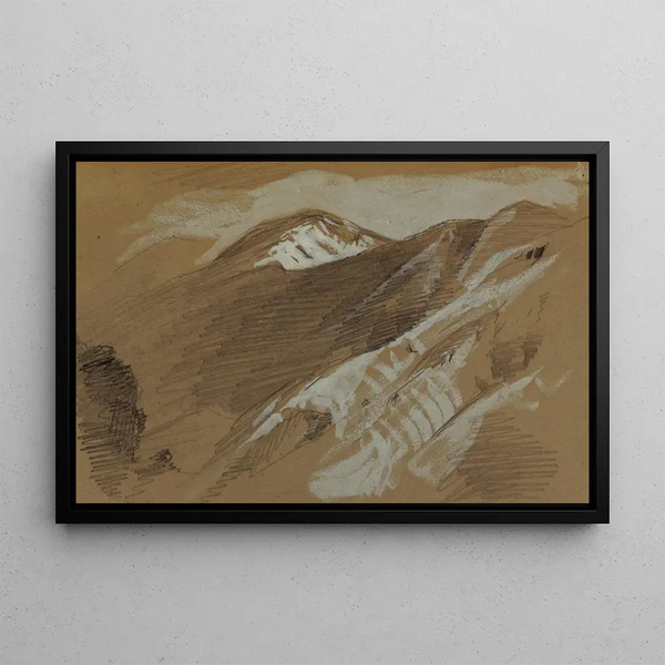 Landschaft mit Bergen, Jamaika, Antillen - Frederic Edwin Church — gerahmtes Bild an der Wand