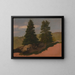 Landschaft Neuengland mit zwei Kiefern - Frederic Edwin Church — gerahmtes Bild an der Wand