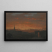 Sonnenuntergang in Hudson New York - Frederic Edwin Church — gerahmtes Bild an der Wand