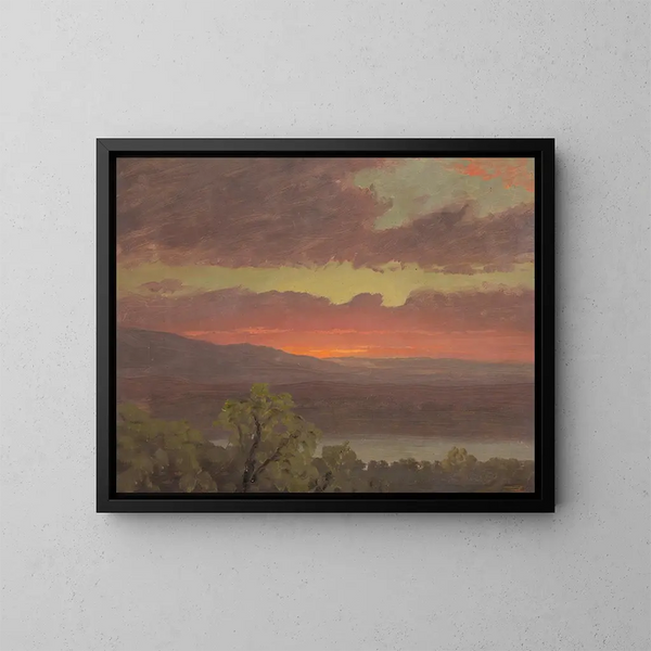 Sonnenuntergang in Jamaika, Westindische Inseln - Frederic Edwin Church — gerahmtes Bild an der Wand