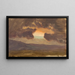 Sonnenuntergang über kahlen Hügeln - Frederic Edwin Church — gerahmtes Bild an der Wand