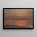 Blick auf den Hudson bei Sonnenuntergang - Frederic Edwin Church — gerahmtes Bild an der Wand