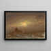 Winterlandschaft im Mondschein - Frederic Edwin Church — gerahmtes Bild an der Wand