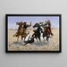 Aider un camarade - Frederic Remington — gerahmtes Bild an der Wand