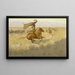Eigentümerwechsel, die Pferdedieb-Raubzug - Frederic Remington — gerahmtes Bild an der Wand