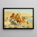 Episode des Büffelgewehrs - Frederic Remington — gerahmtes Bild an der Wand