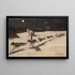 Hunde Huskies auf der vereisten Straße sprechend Musquash - Frederic Remington — gerahmtes Bild an der Wand