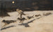 Hunde Huskies auf der vereisten Straße sprechend Musquash - Frederic Remington — Ansicht des Kunstwerks