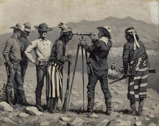 Blick durch das Teleskop - Frederic Remington — Ansicht des Kunstwerks