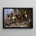 Auf der Suche nach einer Weide für das Vieh - Frederic Remington — gerahmtes Bild an der Wand