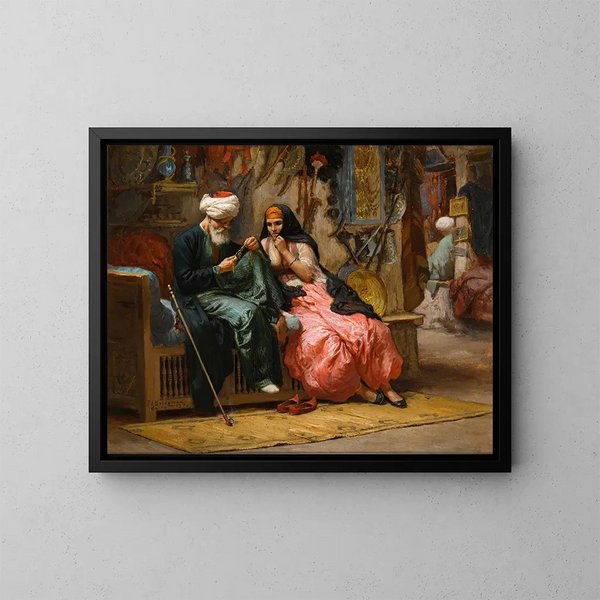 Ein wertvoller Schmuck - Frederick Arthur Bridgman — gerahmtes Bild an der Wand