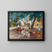 Ansicht eines algerischen Dorfes - Frederick Arthur Bridgman — gerahmtes Bild an der Wand
