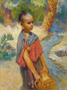 Eine junge Frau am Flussufer - Frederick Arthur Bridgman — Ansicht des Kunstwerks