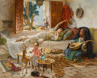 Repos de l'après-midi à Alger - Frederick Arthur Bridgman — Ansicht des Kunstwerks