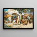 Im Souk von Algier - Frederick Arthur Bridgman — gerahmtes Bild an der Wand