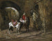 Cavalier dans une cour - Frederick Arthur Bridgman — Ansicht des Kunstwerks