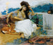 Junge Frau auf einer Terrasse - Frederick Arthur Bridgman — Ansicht des Kunstwerks