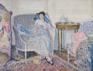 Im Boudoir - Frederick Carl Frieseke — Ansicht des Kunstwerks