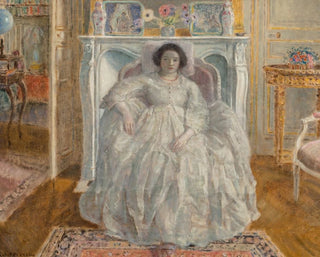 La Robe blanche - Frederick Carl Frieseke — Ansicht des Kunstwerks