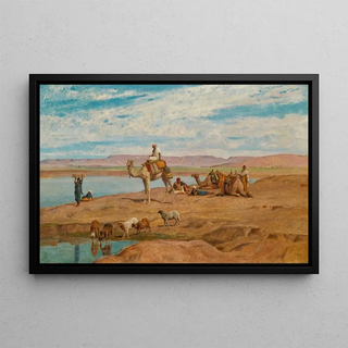 Frederick Goodall - Waiting For The Dahabeyah On The Banks Of The Nile.webp