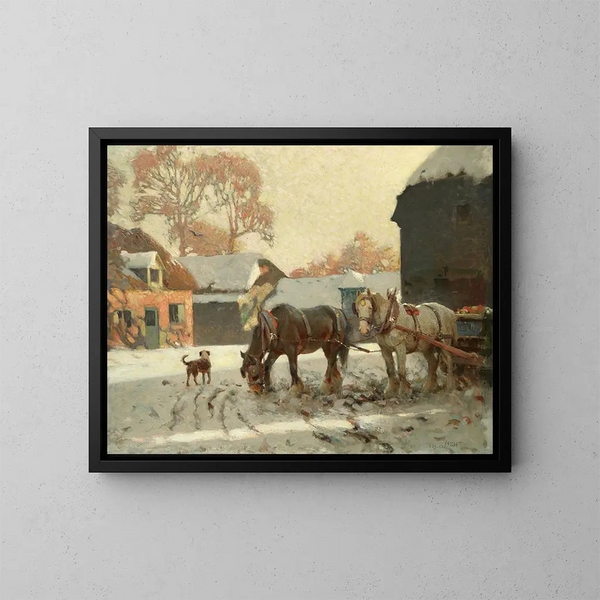 Ein Wintermorgen - Frederick Hall — gerahmtes Bild an der Wand