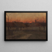 Cabanes de campagne au coucher du soleil - Frederick Judd Waugh — gerahmtes Bild an der Wand